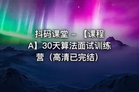 抖码课堂 - 【课程 A】30天算法面试训练营（高清已完结） - getfromcode