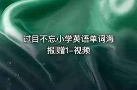 过目不忘小学英语单词海报|赠1-视频