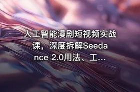 人工智能漫剧短视频实战课，深度拆解Seedance 2.0用法、工具测评对标+全流程创作+脚本分镜+后期剪辑变现全教学 - getfromcode