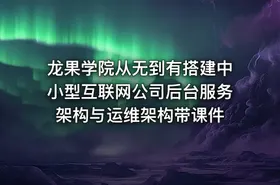 龙果学院从无到有搭建中小型互联网公司后台服务架构与运维架构带课件