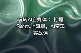 玩转AI自媒体 ：打爆你的线上流量，AI变现实战课
