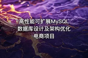 高性能可扩展MySQL数据库设计及架构优化 电商项目