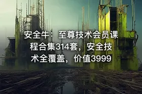 安全牛：至尊技术会员课程合集314套，安全技术全覆盖，价值3999