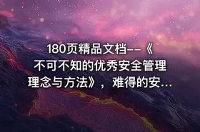 180页精品文档--《不可不知的优秀安全管理理念与方法》，难得的安全管理干货 - getfromcode
