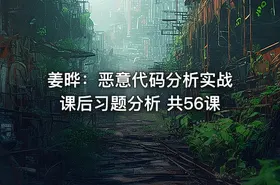 姜晔：恶意代码分析实战课后习题分析 共56课 - getfromcode