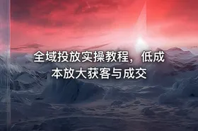 全域投放实操教程，低成本放大获客与成交