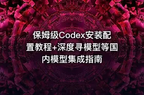 保姆级Codex安装配置教程+深度寻模型等国内模型集成指南