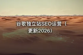 谷歌独立站SEO运营（更新2026）