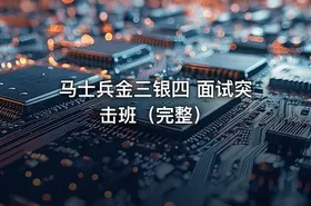马士兵金三银四 面试突击班（完整）
