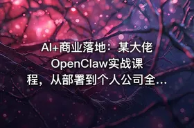 AI+商业落地：某大佬OpenClaw实战课程，从部署到个人公司全实操