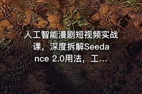 人工智能漫剧短视频实战课，深度拆解Seedance 2.0用法，工具测评对标+全流程创作+脚本分镜+后期剪辑变现全教学