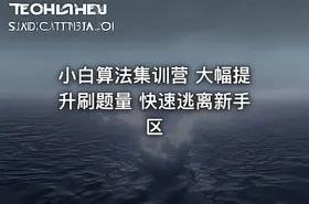 小白算法集训营 大幅提升刷题量 快速逃离新手区