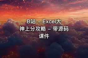 B站 - Excel大神上分攻略 - 带源码课件