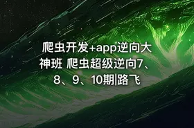 爬虫开发+app逆向大神班 爬虫超级逆向7、8、9、10期|路飞
