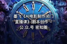 墨飞《AI电影制作闭门直播课》|剧本创作 -公.众.号 密知圈