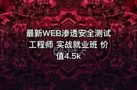 最新WEB渗透安全测试工程师 实战就业班 价值4.5k