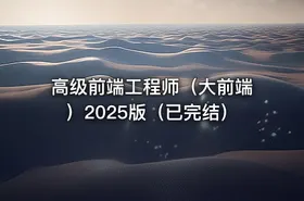 高级前端工程师（大前端）2025版（已完结）