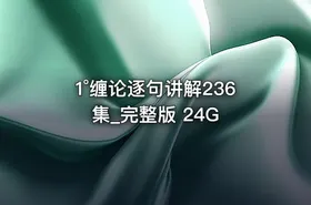 1°缠论逐句讲解236集_完整版 24G