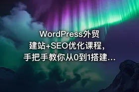 WordPress外贸建站+SEO优化课程，手把手教你从0到1搭建可获得询盘的外贸网站