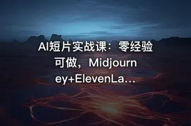 AI短片实战课：零经验可做，Midjourney+ElevenLabs双工具，3步搞定成品