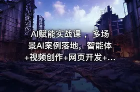 AI赋能实战课 ，多场景AI案例落地，智能体+视频创作+网页开发+办公提效全课