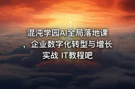混沌学园AI全局落地课，企业数字化转型与增长实战 IT教程吧 - getfromcode