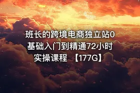 班长的跨境电商独立站0基础入门到精通72小时实操课程 【177G】 - getfromcode