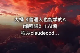 大桶《普通人也能学的AI编程课》|1.AI编程从claudecode开始 -公.众.号 密知圈 - getfromcode
