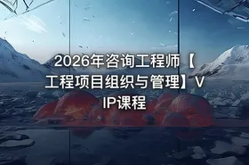 2026年咨询工程师【工程项目组织与管理】VIP课程