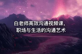 白老师高效沟通视频课，职场与生活的沟通艺术