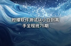 柠檬软件测试从小白到高手全程班75期