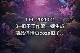 136-20260113-扣子工作流一键生成商品详情页coze扣子工作流搭建教程通俗易懂实操教学更多资源