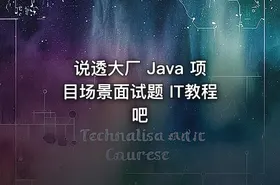 说透大厂 Java 项目场景面试题 IT教程吧