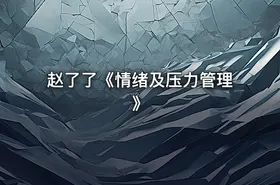 赵了了《情绪及压力管理》