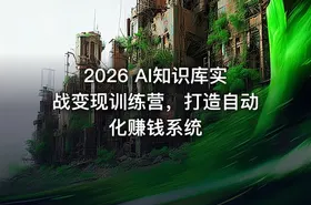2026 AI知识库实战变现训练营，打造自动化赚钱系统 - getfromcode