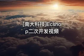 [南大科技]Ecshop二次开发视频