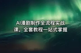AI漫剧制作全流程实战课，全套教程一站式掌握