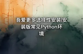 吾爱更多选择性安装|安装版常见Python环境