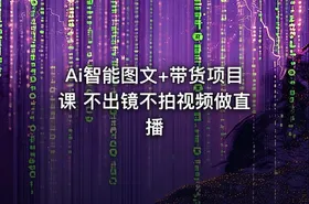 Ai智能图文+带货项目课 不出镜不拍视频做直播
