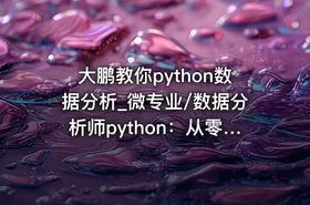 大鹏教你python数据分析_微专业/数据分析师python：从零开始学 Python，网易+硅谷...