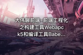 大伟聊前端-前端工程化之构建工具Webapck5和编译工具Babel