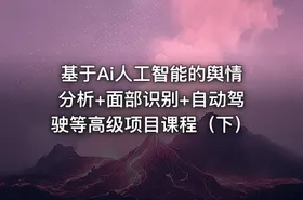 基于Ai人工智能的舆情分析+面部识别+自动驾驶等高级项目课程（下）