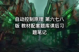 自动控制原理 第六七八版 教材配套题库课后习题笔记