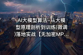 AI大模型算法-从大模型原理剖析到训练(微调)落地实战【无加密MP4版 】完整21章 - getfromcode