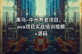 黑马-中州养老项目，Java项目实战培训视频+源码