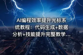 AI编程效率提升光标系统教程：代码生成+数据分析+技能提升完整教学[1GB]